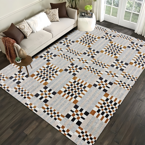 Hiện Đại Hợp Thời Trang Len Vòng Cọc Bện Khu Vực Thảm Mới Hình Học Chắp Vá Mô Hình Thiết Kế Phong Cách Thổ Nhĩ Kỳ Thảm - Product Image 1