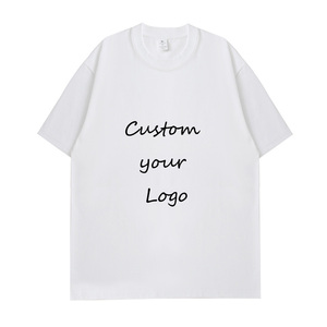 T-shirt personnalisé en coton 100 % de haute qualité, grande taille, impression numérique du logo, col rond, 2026 - Product Image 1