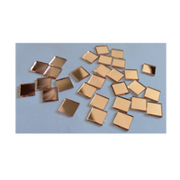 Tuiles de mosaïque en verre autocollantes carrées de 4 mm d'épaisseur, couleur or rose, autocollants pour miroir, pour décoration artisanale DIY, boule disco, fête