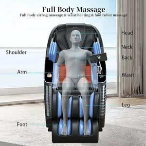 Silla de Masaje Corporal Completo 3D 4D CITICITY con Estiramiento Tailandés, Gravedad Cero, Lujosa y Moderna, Silla de Masaje Shiatsu 3D - Product Image 6