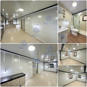 Maison conteneur préfabriquée extensible 40 pieds 20 pieds certifiée Alibaba depuis 4 ans, 3, 4 ou 5 chambres, étanche, pliable, portable, type bungalow - Product Image 4