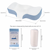 Nouvel Oreiller Multifonction en Mousse à Mémoire de Forme à Rebond Lent, Forme Papillon Cervicale, Double Noyau, pour un Sommeil Réparateur