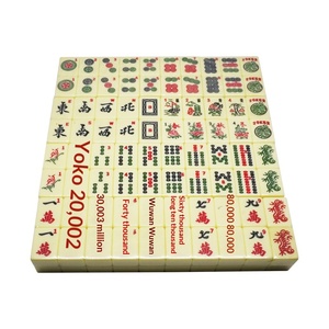 <span class=keywords><strong>Jeu</strong></span> <span class=keywords><strong>de</strong></span> cartes <span class=keywords><strong>de</strong></span> Mahjong américain haut <span class=keywords><strong>de</strong></span> gamme <span class=keywords><strong>de</strong></span> 28 mm pour jeux <span class=keywords><strong>de</strong></span> cartes d'échecs, cartes à jouer, <span class=keywords><strong>règle</strong></span>, dés, jetons, impression personnalisable, logo gravé - Product Image 1