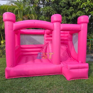 Popolare rosa castello di salto all'aperto commerciale gonfiabile <span class=keywords><strong>casa</strong></span> di rimbalzo con scivolo festa di nozze Castillo Inflable per la <span class=keywords><strong>vendita</strong></span> - Product Image 1