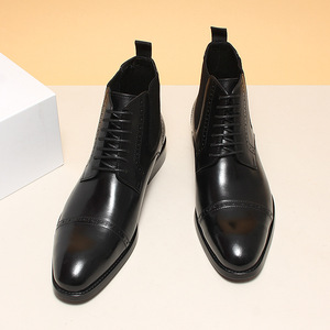 Chaussures Oxford pour homme en cuir véritable, faites à la main, de haute qualité, personnalisées, imperméables, légères, respirantes, patchwork, pour mariage, fête ou tenue décontractée - Product Image 1