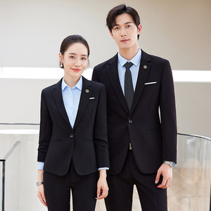 Professional Business Suits For Men And Women Anti-Wrinkle Worsted Fabric Work Uniforms Formal Wear - Product Image 1