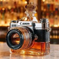 Trendy camera-vormige glazen wijnfles whiskyfles creatieve unieke likeurfles voor wijn cadeau decoratie