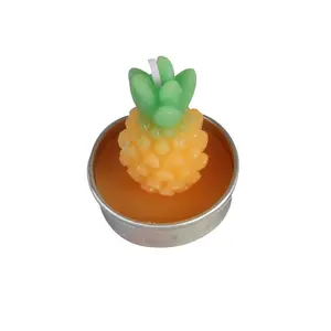 Hot Selling 6/12Pcs Set Mini Ananas geformte Kerzen Rauchfreie Frucht kerzen Tee licht kerzen
