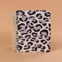 Cuaderno Espiral con Estampado de Leopardo A6 - 100 Hojas, Portátil y Fácil de Transportar, Ideal para Regalo