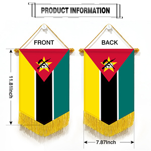 Wholesale Mini Pennant Car Flags Mozambique Wall Decor <b>Small</b> Ornaments Hanging Digital Printing Satin Material - Product Image 2