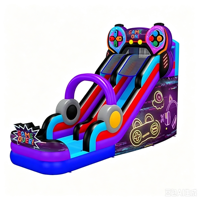 Nouvelle conception de machine de jeu gonflable avec écouteurs, toboggan rebondissant, échelle collante, château gonflable, parc aquatique, équipement de jeu
