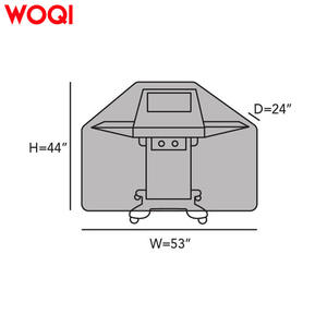Housse de barbecue d'extérieur Woqi, taille universelle XL, imperméable, résistante aux UV, coupe-vent, tissu Oxford noir - Product Image 4