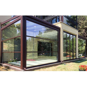 Puerta Corredera de Vidrio Minimalista con Marco de Aluminio para Patio o <span class=keywords><strong>Terraza</strong></span>, con <span class=keywords><strong>Aislamiento</strong></span> Acústico y Vidrio Templado con Rotura de Puente Térmico - Product Image 4