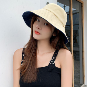 Chapeau Bob Femme d'Été en Acrylique Respirant Style Coréen avec Protection Faciale, Chapeau de Soleil de Voyage à Large Bord Réversible - Product Image 2