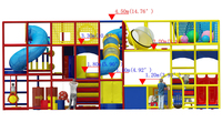 Aire de jeux intérieure commerciale pour enfants, avec structure métallique, piscine à balles et zone d'escalade, idéale pour hôtels, centres urbains et complexes hôteliers, directement de l'usine
