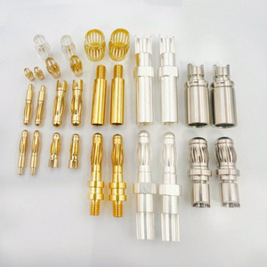 Connecteurs de haut-parleur série Lanterna Pin plaqués or et argent, haute conductivité, pour audio et vidéo, taille personnalisable, isolateur en PVC - Product Image 3