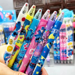 Stylos Gel Disney Stitch Lot de 12, Nouveaux Stylos Pression Dessin Animé, Encre Noire 0.5mm, Stylo Mignon de Signature, Papeterie Cadeau Étudiant - Product Image 3