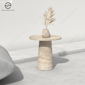 โต๊ะข้างเตียงทรงกลมหินอ่อนสไตล์นอร์ดิก RicoGlobal ดีไซน์มินิมอลสำหรับห้องนอนและโรงแรมหรู - Product Image 4