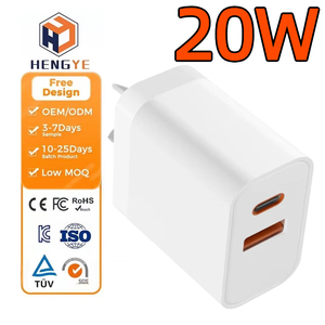 Adattatore di Alimentazione USB-C 20W EU 220V Caricatore 20W NZ AU Adattatore di Ricarica <span class=keywords><strong>Rapida</strong></span> 20W Presa a Muro con Caricatore USB Tipo A e C - Product Image 1