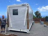 Maison Conteneur Pliable à Construction Rapide, Salle de Vacances Préfabriquée avec Salle de Bain, Mini Maison Préfabriquée Mobile de 20 et 40 Pieds