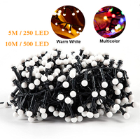 Guirnalda de Luces Decorativas con Forma de Globo, 8 Modos, Enchufe Estadounidense, Alimentación Solar, Luces Centelleantes para Bodas y Fiestas