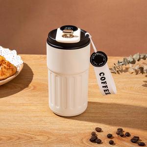 Gobelet isotherme en acier inoxydable avec affichage de la température 450 ml, tasse thermos écologique - Product Image 2