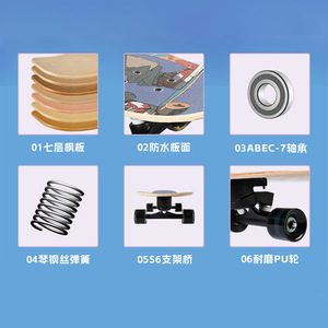 สเก็ตบอร์ด Fyy Cruiser ขนาด 74 ซม. ทนทาน เหมาะสำหรับเด็ก เล่นกีฬากลางแจ้ง - Product Image 3