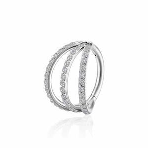 Anillo de Acero Inoxidable PARA LA Nariz, Joyería PARA EL Cuerpo, Piercing de Hueso del Oído con Circonita, Tabique, Clicker, <span class=keywords><strong>Doble</strong></span> Aro CZ, Anillo PARA LA Nariz - Product Image 3