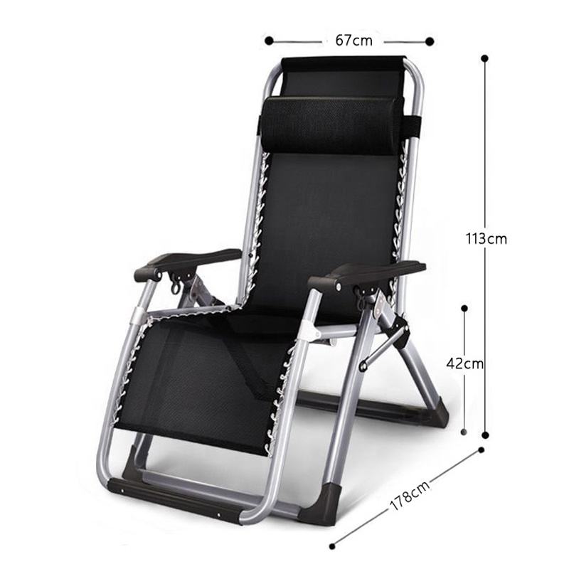 Space-saving Folding Office Chair With Neck Pillow Recliner, Oem