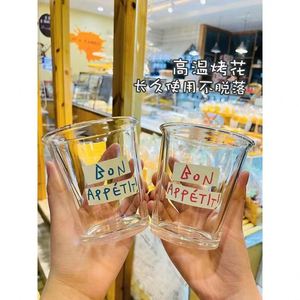 Maxfree – Tasses à café et thé en verre à double paroi de 320 ml, style français, avec impression alphabet, pour espresso et autres boissons - Product Image 6