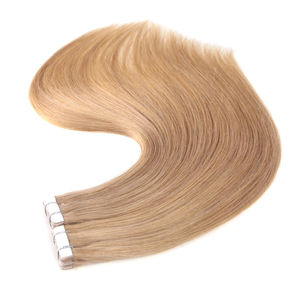 K.S WIGS Extensions de cheveux 100% Remy chinois, trame unique, texture lisse, résistantes à la chute, application facile, teinte 18K, à fixer par ruban adhésif - Product Image 2