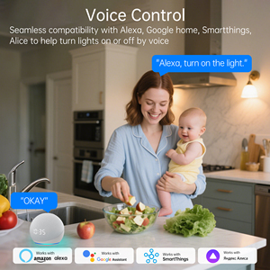 Sixwgh Smart Home Touch Panel Wifi Wandschakelaar Led Light Control Smart Life App Google Home/Alexa Ondersteuning Gehard Glas Gemakkelijk - Product Image 3