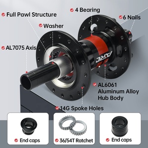 Bán buôn moay-ơ xe đạp ARC MT065F/R <span class=keywords><strong>MTB</strong></span> 36T/54T nguyên bản, kiểu ratchet, 6 lỗ, phanh đĩa, trước 110*15 sau 148*12, chuẩn HG/MS/XD - Product Image 3