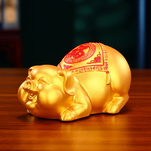 Hucha de latón con forma de cerdo, caja de dinero de metal, regalo decorativo para el hogar, oficina, escritorio - Product Image 1