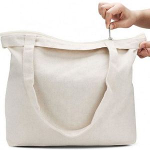 Nouveau Sac Fourre-Tout en Toile de Coton Écologique pour Femmes 2026, Style Pliable avec Fermeture Épaule, Logo Personnalisé Imprimé - Product Image 1