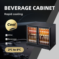 Refroidisseur de bière portable de haute qualité à température unique, sous comptoir, 4 portes, contrôle numérique de la température, acier inoxydable, classe énergétique A+