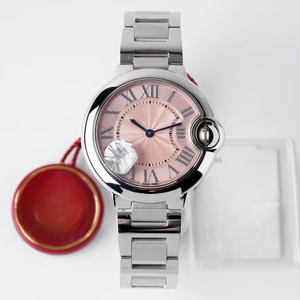 Reloj Mecánico Automático Elegante y Moderno con Esfera Rosa Grabada, Correa de Acero Inoxidable, Resistente al Agua para Uso Diario - Product Image 1