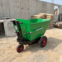 Petit tricycle benne à trois roues de 600 kg pour le transport de marchandises en ferme, jardin, chantier et manutention de matériaux miniers
