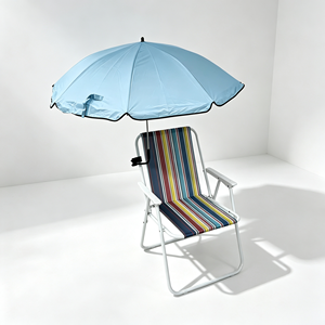 Chaise pliante durable, chaise de <span class=keywords><strong>plage</strong></span>, parasol, siège portable pour repas en plein air, camping, protection solaire UPF 50+, chaise longue de <span class=keywords><strong>plage</strong></span> légère - Product Image 3