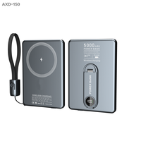 Powerbank Magnetik Tipis 3-in-1 10000mAh Pengisian Cepat Nirkabel Layar Digital Bahan Aluminium Alloy