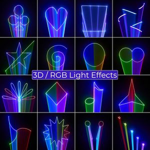ไฟดิสโก้ LED แบบเคลื่อนไหวสีสันสดใส Wuzstar พร้อมลวดลายหมุนได้ RGBBeam ควบคุมด้วยเสียงและระบบ DMX สำหรับเวที งานเรฟ และคลับ - Product Image 3