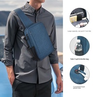 Sac de poitrine de voyage en toile tendance - Fermeture éclair étanche Sac bandoulière pour un usage quotidien et des aventures en plein air