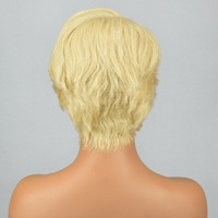 Pixie Cut perruque de cheveux humains pour les femmes 13x4 dentelle frontale partie latérale Bob perruque 613 blonde couleur perruques coupe courte
