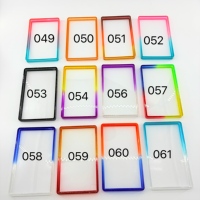 MLY Protecteur de carte gradée en TPU transparent de 4 pouces, type panneau arrière, avec pare-chocs et protection de plaque, coloré, couleurs assorties