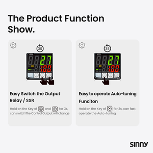 OED ODM PC/ABS ısıtma ve soğutma çıkışı SSR röle programlanabilir erime için 220v ekran dijital PID sıcaklık kumandası - Product Image 5