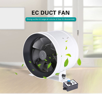 Ventilateur d'extraction en ligne pour sous-sol NUSSUN de 10 pouces avec télécommande de contrôle de vitesse, 110-240V, garantie de 2 ans, roulement à billes