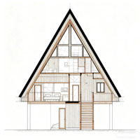 Cabines de villégiature triangulaires en bois Cabane dans les arbres Maison en bois Structure en bois massif pour cabane en rondins