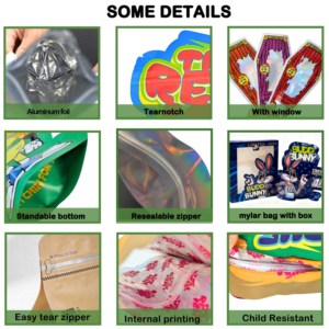 Sachets Mylar personnalisés en forme de voiture de 3,5 g, résistants aux enfants, refermables, anti-odeur, en aluminium découpé, vente en gros - Product Image 3