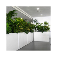 Boîte de jardinière en acier personnalisée, boîte de jardinière rectangulaire en métal blanc pour plantes de jardin