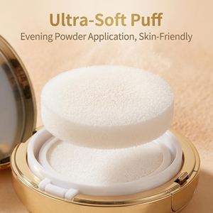 Empty Round Black <b>Compact</b> <b>Powder</b> case with Mirror Portable <b>Powder</b> Puff and Container - Product Image 3